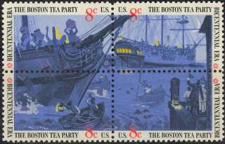 1483c, BOSTON TEA PARTY BLACK LITHO OMITTED ERROR BLOCK   JUST 32 
