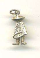 Description Vintage sterling 3 D charm of a Mexican man in a 