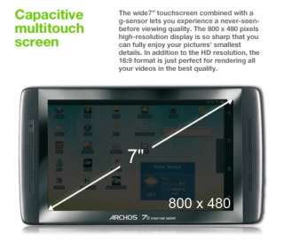 Archos 70 Internet Tablet   7 Touch Screen, 800 x 480, 8GB, WiFi 