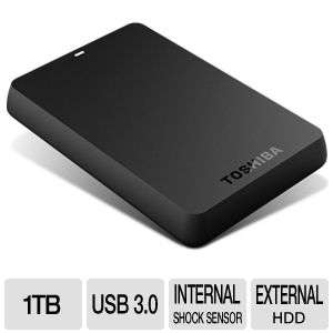 Toshiba HDTB110XK3BA Canvio Basics USB 3.0 1TB Portable Hard Drive 