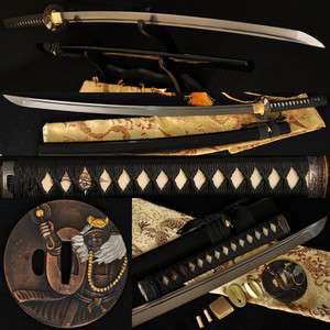   Carbon Steel FullTang Blade Wizard Tsuba Japanese Samurai Sword Katana