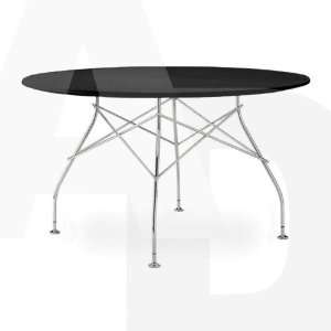 Glossy Tisch Rund schwarz / HxØ 72x130cm/Polyester  Küche 