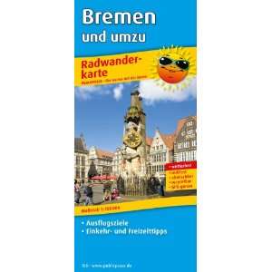 Radwanderkarte Bremen und umzu 1100000. Mit Ausflugszielen, Einkehr 
