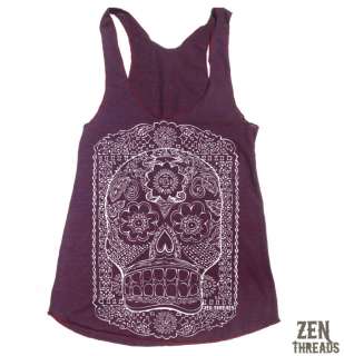 Womens DAY OF THE DEAD Tri Blend american apparel S M L  