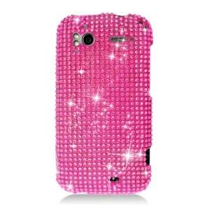 For HTC SENSATION 4G FULL DIAMOND CASE Hot Pink Bling Phone Cover 