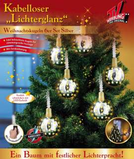 2x 3er LED Lichterglanz Weihnachtskugeln Christbaumschmuck kabellos 