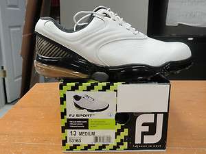 FootJoy Sport Golf Shoes #53163 White/Gold New In Box  