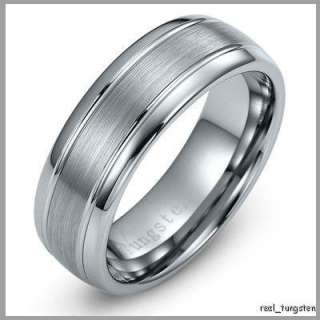 Wedding Ring New Mens Tungsten Carbide Band 8   12  