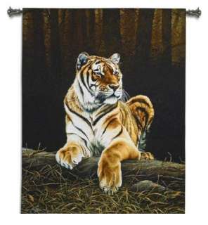 GRANDEUR TIGER SAFARI JUNGLE ART TAPESTRY WALL HANGING  