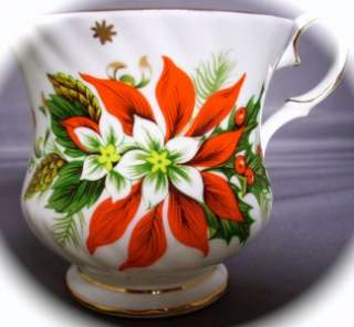 ROYALTY FINE BONE CHINA NOEL CUP & SAUCER ENGLAND  