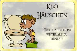 Türschild FunSchild WC Toilette Klo Schild Kunststoff  