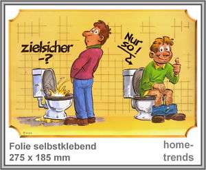 Pinkeln Toiletten Türschild WC Schild Warnschild Klo  