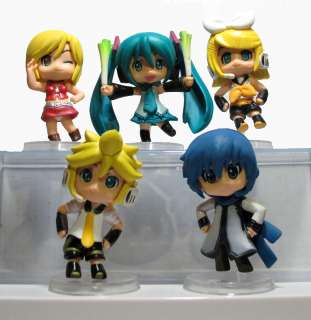 Vocaloid Miku Hatsune Rin Len Japan anime toy figures lot 5pcs  