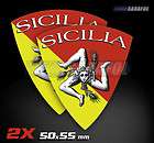 2x Adesivo Sicilia Sticker Sizilien Aufkleber Italy 50x
