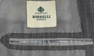 New $4200 Borrelli Gray Suit 42/52  