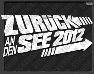 H009  Aufkleber ZURÜCK AN DEN SEE 2012 Wörthersee • GTI Treffen 