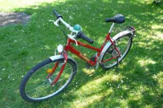 Rotes Mountain Bike,mit dicken Reifen durch die Wälder streifen;) in 