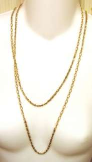 Vintage Freirich 56 Inch Gold Tone Chain Necklace  