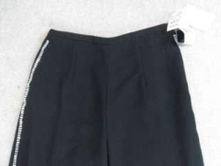 NWT J R Nites Caliendo Size 6 Black Silver Dress Pants  
