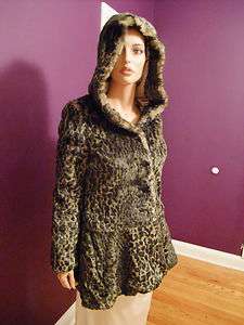 198 NWT FREE PEOPLE Anthropologie Leopard Faux Fur Coat Jacket XS,S 