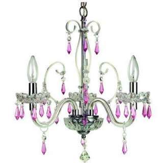 Roxy Lighting Bella 3 Light Hanging Polished Chrome Chandelier with 
