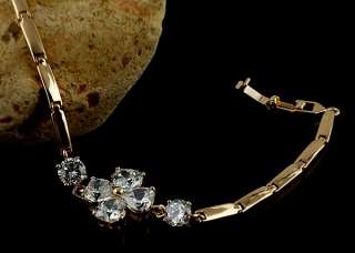 Exquisite Gems 14k Real Rose Gold Filled Bracelet Link  