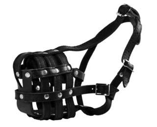 DT Soft Leather Basket Dog Muzzle by Dean and Tyler  