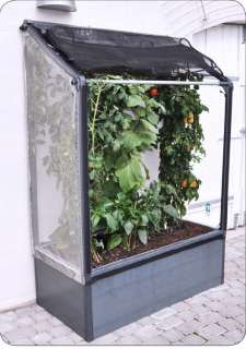 GrowCamp Tomaten Hochbeet 120x62x180 cm   Balkon Anlehngewächshaus 