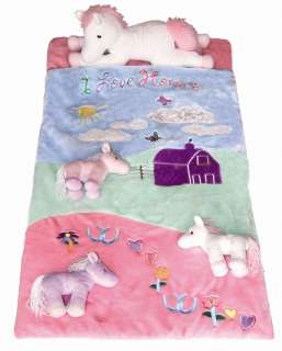   Kids Cowgirl Sleeping Bag Pink Horse Pony Removable Toys New  
