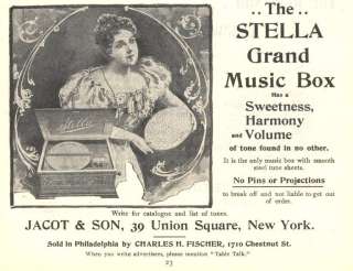 1900 ad b stella grand music box jacot son  