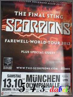 SCORPIONS FINAL STING Konzertplakat Tourposter Poster Tourneeplakat 