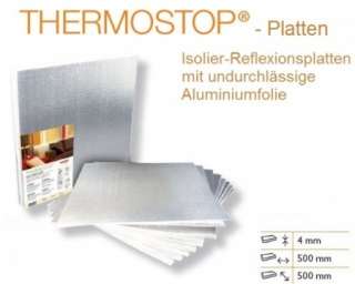 m² Isolierplatten mit Alufolie, 50x50 cm THERMOSTOP 4  