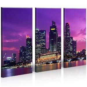 Singapore Kunst City Skyline Leinwand Singapur * Bilder auf Leinwand 
