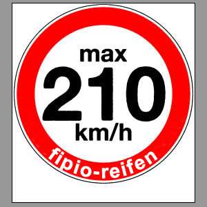 Winterreifen 175 R14 88H max 210 km/h Aufkleber  