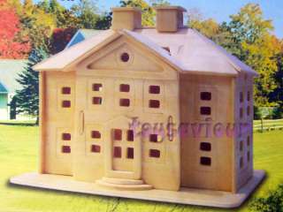 Woodcraft Construction Kit Wood Model Country Mansion  