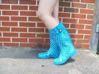 New womens light blue rain boots size 7.5  
