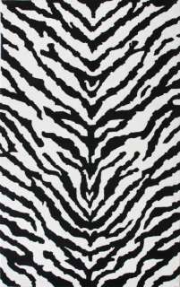 Zebra NEW Area Rug 8x10 Animal Skin Print Carpet Black  