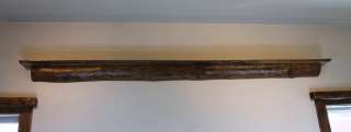   beam rustic log shelf, 1800s Fir & Ash, 94 long live edge  