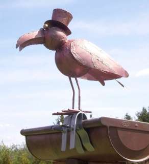 Vogel aus Metall Dachschmuck für die Dachrinne 28cm CU  