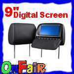 Pair 9 DIGITAL SCREEN Car Headrest DVD Player BLACK Eonon L0237  