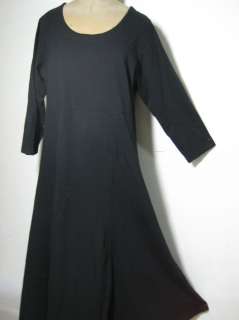 PacifiCotton Pacific Cotton Long A line dress long sleeves BLAck S 