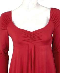 New $98 Miss Sixty Collection Red Tunic Top L  