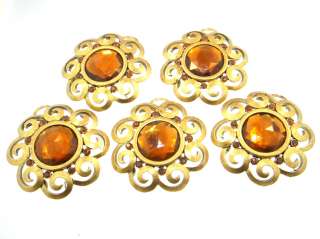   pieces size 45 mm color smoked topaz finish russian gold overlay