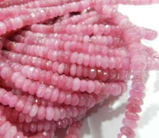 2x4mm Faceted Pink Ruby Abacus Loose Beads Gemstone 15  