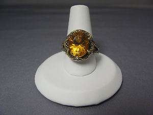 NEW in the Box Andrea Candela sterling silver & 18K Citrine Ring size 