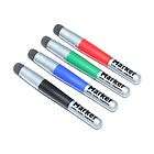 Dry Wipe Whiteboard Pens / Markers   4 Pack (Black, Blu