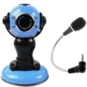   Light   Blue/Black + Flexible Microphone for PC/Laptop/Notebook/Skype