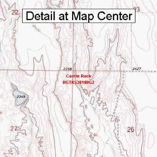  USGS Topographic Quadrangle Map   Castle Rock, Kansas 