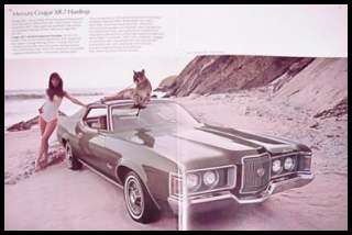 1972 Mercury Prestige Brochure  Cougar XR7 Monterey  