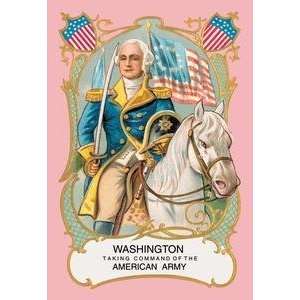  Vintage Art Washington Taking Command of the American Army 